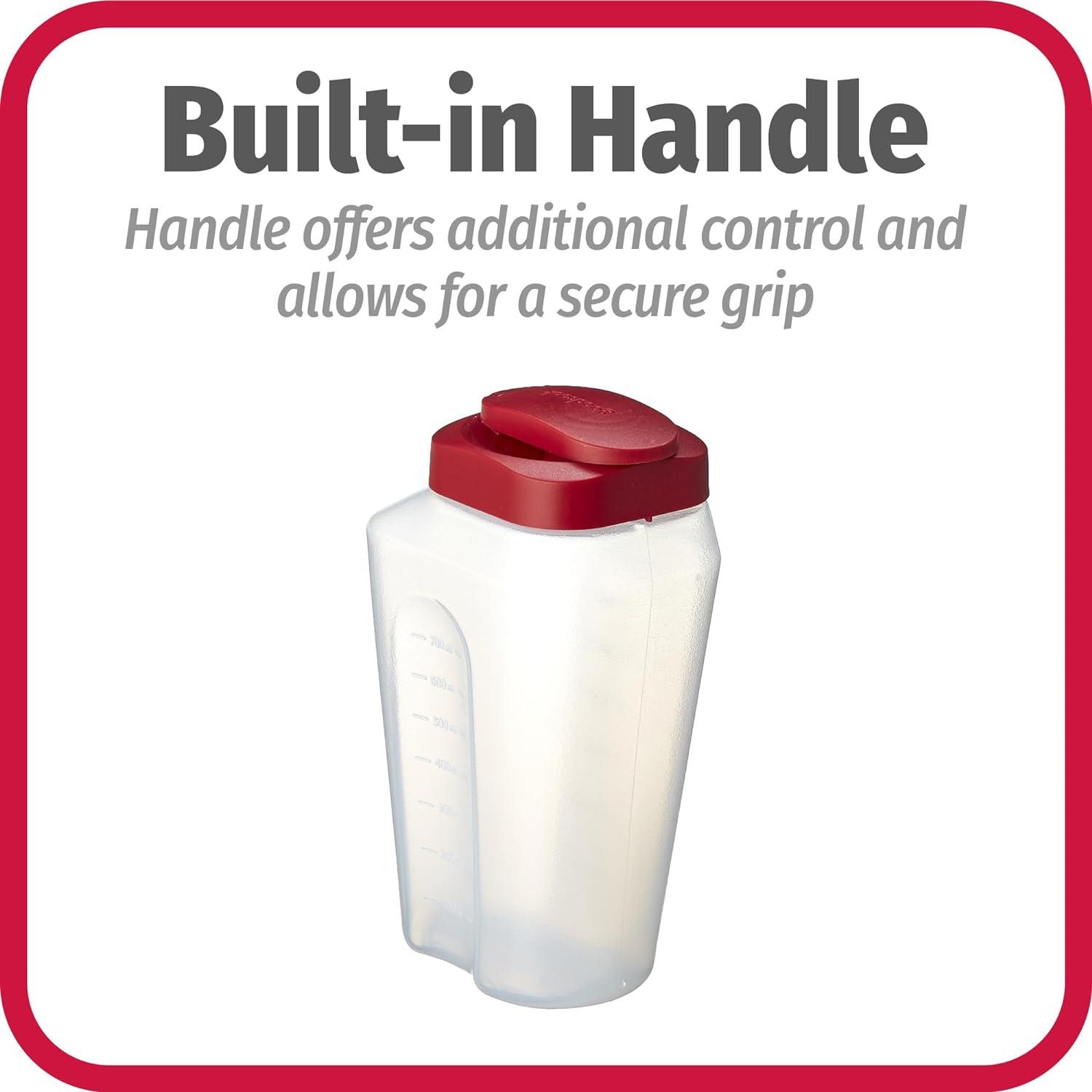 imageGoodCook 1 Quart Bottle BPA Free Mixing Pitcher with Lid Snap Lock Easy Pour Lid Drink Containers for Fridge Liquid Storage Container Jugs for Drinks Plastic Bottles with Lids32 Ounces