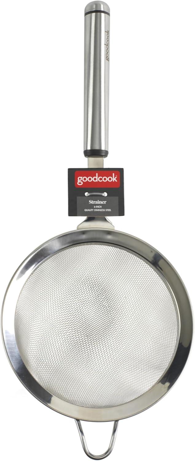 imageGoodCook Gourmet 6inch Hand Strainer Stainless Steel Diamond Shaped Ergonomic Handle with Hang Loop