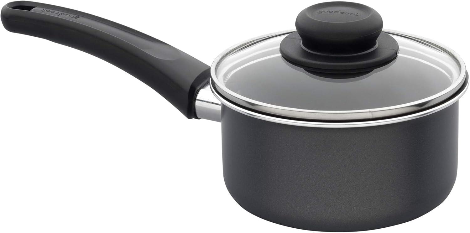 imageGoodCook Nonstick Aluminum Frying Pan Set 8quot and 10quot Skillets Black Even Heating StayCool Ergonomic Handle PFOAFree Nonstick Coating Ideal for Sauting Searing and Frying10Piece