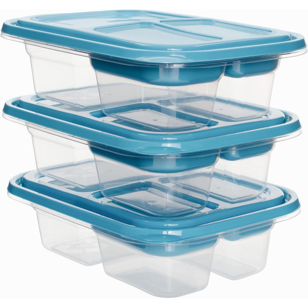 imageGoodCook EveryWare Bento Box Food Storage Container Set with SnapShut Lids Reusable Meal Prepping Containers with Lids Set of 77Pack