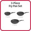 GoodCook 12-Piece Micro-Divot Nonstick Aluminum Cookware Set with Pans, Dutch Oven, Spoon and Turner, Black (6184)(Fry Set)