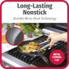 GoodCook 12-Piece Micro-Divot Nonstick Aluminum Cookware Set with Pans, Dutch Oven, Spoon and Turner, Black (6184)(Fry Set)