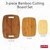 GoodCook Bamboo Cutting Board 3-Pack, Eco-Friendly Knife-Friendly Boards, 6×9-Inch, 9×12-Inch, 11×15-Inch, Durable and Moisture Resistant, Perfect for Food Prep and Serving