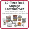 GoodCook EveryWare 60pc Container Set, BPA Free – 60-Piece Food Container Set, Microwave and Freezer Safe, Embossed Measurements, Secure Lids