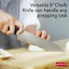 GoodCook Everyday 8-Inch Chef’s Knife, Full-Tang High-Carbon Stainless Steel Blade, Triple-Riveted Handle, Versatile Kitchen Knife for Meat, Vegetables, and Herbs, Balanced and Durable