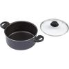 GoodCook Everyday Nonstick Dutch Oven with Lid, 4.7 Quart, Black, Aluminum Base for Even Heating, Tempered Glass Lid, Ergonomic Flame Guard Handles, Easy to Clean, Ideal for Soups and Stews(4.7 Qt Dutch Oven)