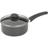 GoodCook Everyday Nonstick Sauce Pan w/Lid, 2 Quart, Black(2 Quarts)