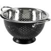 GoodCook Gourmet Colander, 5qt capacity, Stainless Steel with Handles and Elevated Pedestal Foot, Bold Black