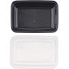 GoodCook Meal Prep Rectangle Single Compartment 30 units, Black, BPA Free