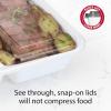 GoodCook Meal Prep Rectangle Three Compartment 20-Piece, White, Made without BPA(10 Sets)