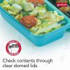 GoodCook Meal Prep Rectangle Two Compartment 60-Piece, Teal, Made without BPA(60-Piece Set)