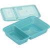GoodCook Meal Prep Rectangle Two Compartment 60-Piece, Teal, Made without BPA(60-Piece Set (Pack of 4))