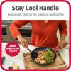 GoodCook ProEase 12-Piece Nonstick Cookware Set, Includes 4-Quart Covered Dutch Oven, Fry Pans, Sauce Pans, Utensils, Even-Heating Aluminum, Tempered Glass Lids, Ergonomic Handles(Multi-Size)