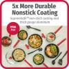 GoodCook ProEase 12-Piece Nonstick Cookware Set, Includes 4-Quart Covered Dutch Oven, Fry Pans, Sauce Pans, Utensils, Even-Heating Aluminum, Tempered Glass Lids, Ergonomic Handles(Multi-Size)