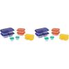 GoodCook EveryWare 18-Piece Lunch Set, Assorted Colors, Made Without BPA(18-Piece Lunch Set (Pack of 2))