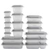 GoodCook EveryWare 34-Piece BPA-Free Plastic Food Storage Containers with Lids (Set of 17), Clear/Grey