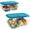 GoodCook EveryWare Bento Box Food Storage Container Set with Snap-Shut Lids, Reusable Meal Prepping Containers with Lids, Set of 7(14-Pack)