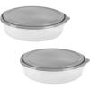 GoodCook EveryWare Extra Large 12 inch Round Container 2 pack, BPA Free(Round  2 Pack)