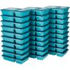 GoodCook Meal Prep Rectangle Two Compartment 60-Piece, Teal, Made without BPA(60-Piece Set)