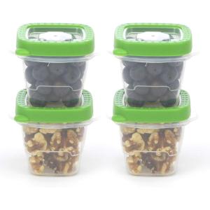 Good Cook Flex Trim Air Tight Seal Food Storage container, 4 pack, 1/2 cup, Green