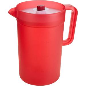 GoodCook 1-Gallon Plastic Airtight Pitcher with Vacuum Seal Lid, 1 Gallon, Red(128 Ounces)