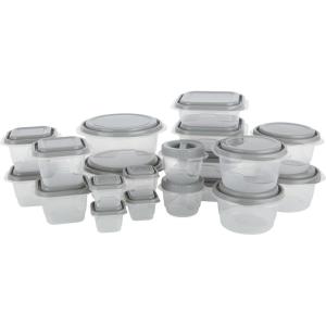 GoodCook EveryWare 40-Piece Food Storage Container Set, BPA-Free Plastic, Click and Fresh Lids, Assorted Sizes with Integrated Measurements, Durable and Secure Food Containers for Leftovers