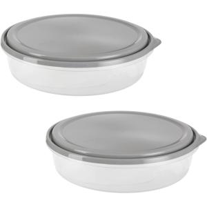 GoodCook EveryWare Extra Large 12 inch Round Container 2 pack, BPA Free(Round  2 Pack)