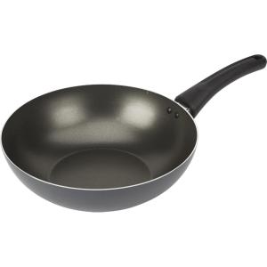 GoodCook Everyday Nonstick 11-Inch Stir Fry Pan, Deep Walled Skillet for Easy Mixing, Even-Heating Aluminum Wok, Ergonomic Handle, Charcoal Silicone Lacquer, Black Frying Pan(11″)
