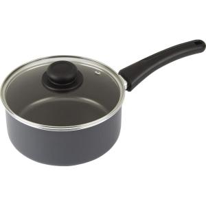 GoodCook Everyday Nonstick Sauce Pan w/Lid, 2 Quart, Black(3 Quarts)