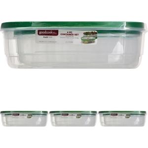GoodCook FlexTrim 1.8gal / 1 gal Container Set, BPA Free(Large (Pack of 4))