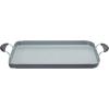 GoodCook Everyday Double Griddle Pan Ceramic Nonstick Aluminum Construction for Even Heating Non-Toxic PTFE & PFOA Free, 18×11-Inch, Black