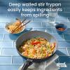 GoodCook Everyday Stir Fry Pan Ceramic Nonstick Aluminum Deep-Walled Construction for Even Heating Non-Toxic PTFE & PFOA Free, 11.5-Inch, Black