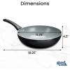 GoodCook Everyday Stir Fry Pan Ceramic Nonstick Aluminum Deep-Walled Construction for Even Heating Non-Toxic PTFE & PFOA Free, 11.5-Inch, Black