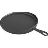 GoodCook Pre-Seasoned Cast Iron Pizza Pan, 10.5-Inch Round Skillet for Pizza, Crepes, and Pancakes, Durable Even Heating Cookware, Oven Safe to 500°F, Versatile Black Cast Iron Pan