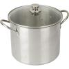 GoodCook Basics Stainless Steel Deluxe Stock Pot with Glass Lid, 8 quart, Silver(8 Quarts)