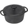 GoodCook Pre-Seasoned Cast Iron Dutch Oven, 5 Quart, Black(.25-Quart)