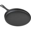 GoodCook Pre-Seasoned Cast Iron Pizza Pan, 10.5-Inch Round Skillet for Pizza, Crepes, and Pancakes, Durable Even Heating Cookware, Oven Safe to 500°F, Versatile Black Cast Iron Pan