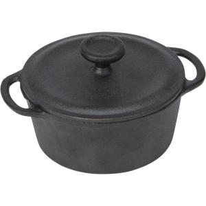 GoodCook Pre-Seasoned Cast Iron Dutch Oven, 5 Quart, Black(.25-Quart)