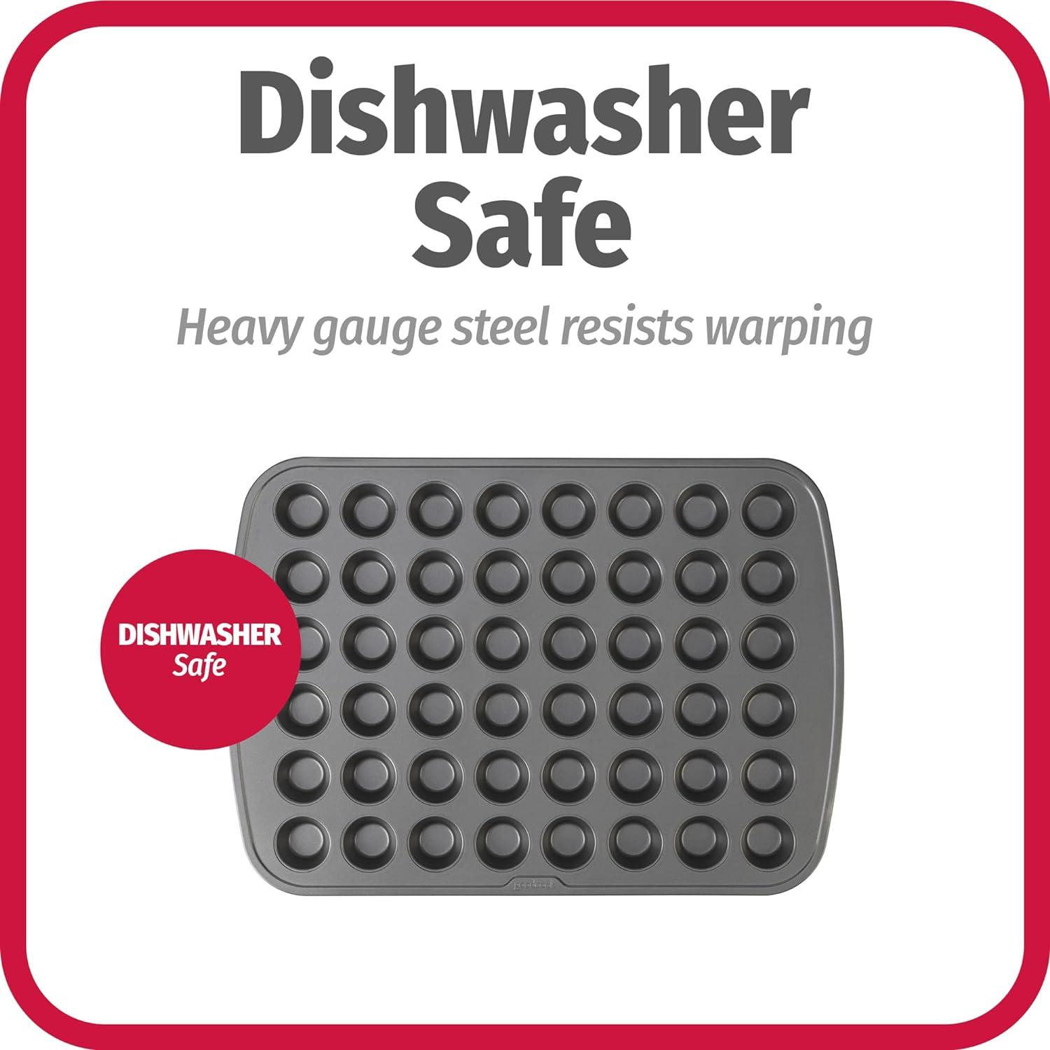 imageGoodCook 48Cup Nonstick Steel Mini Cupcake and Muffin Pan Gray