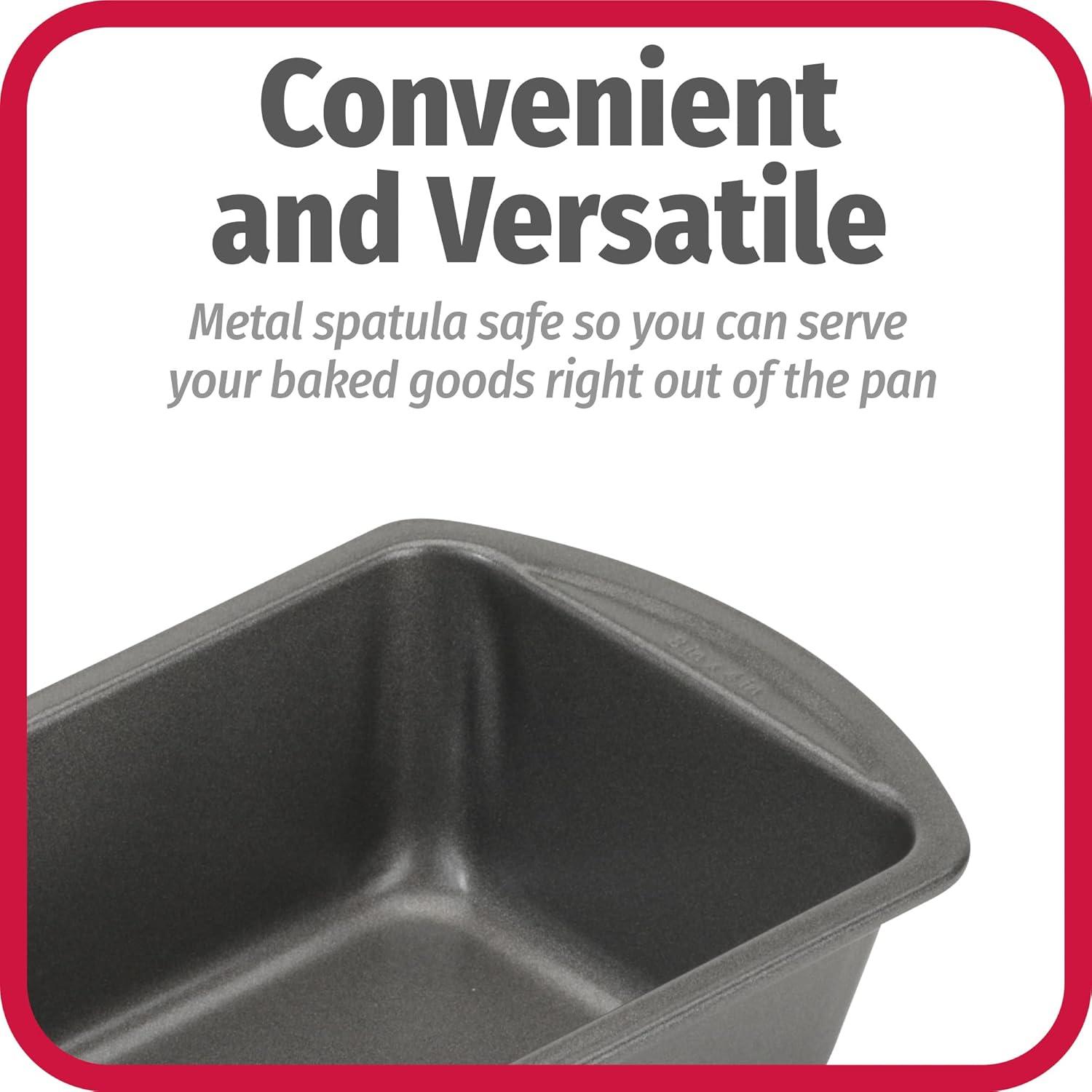 imageGoodCook Nonstick Loaf Pan HeavyDuty Steel Bakeware with EasyClean NonStick Coating Oven ampamp Dishwasher Safe Pan for Meatloaf Breads Cakes Brownies Lasagnas Casseroles ampamp More 8 x 4Inch Gray