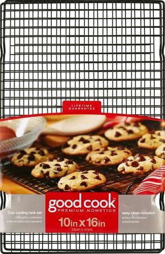 imageGoodCook Nonstick Steel Wire Cooling Rack 16quot x 10quot Set of 2