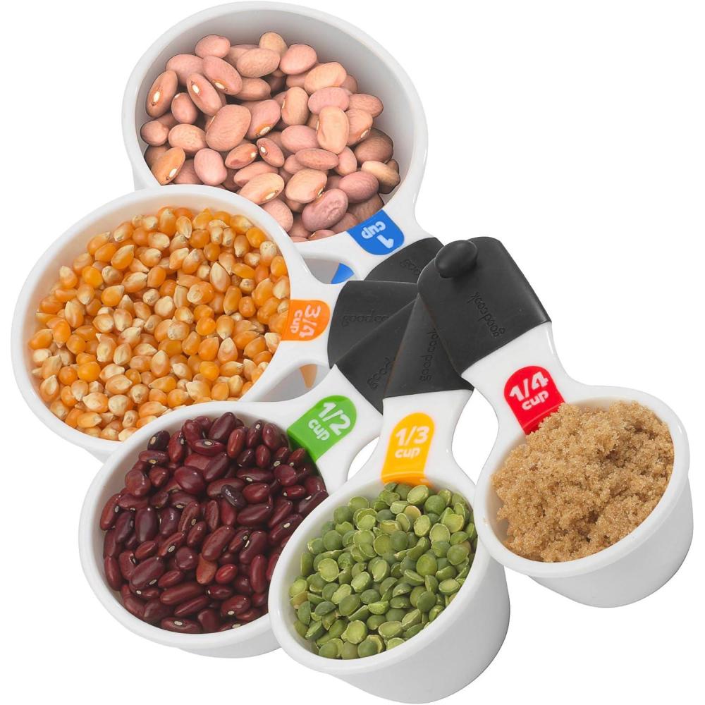 imageGood Cook Touch 4Piece Stainless Steel Measuring Cup Set SilverWhite