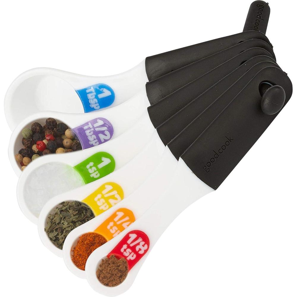 imageGood Cook Touch 6 Piece Measuring Spoon Set White