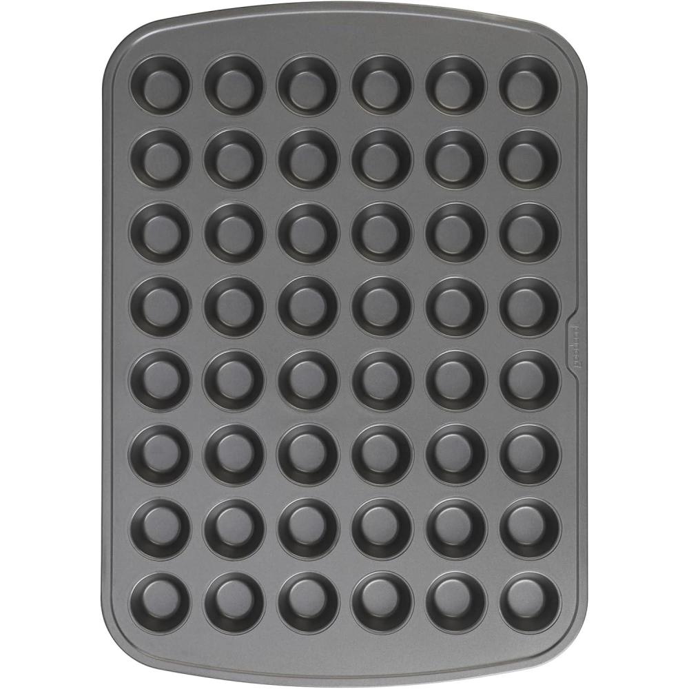 imageGoodCook 48Cup Nonstick Steel Mini Cupcake and Muffin Pan Gray