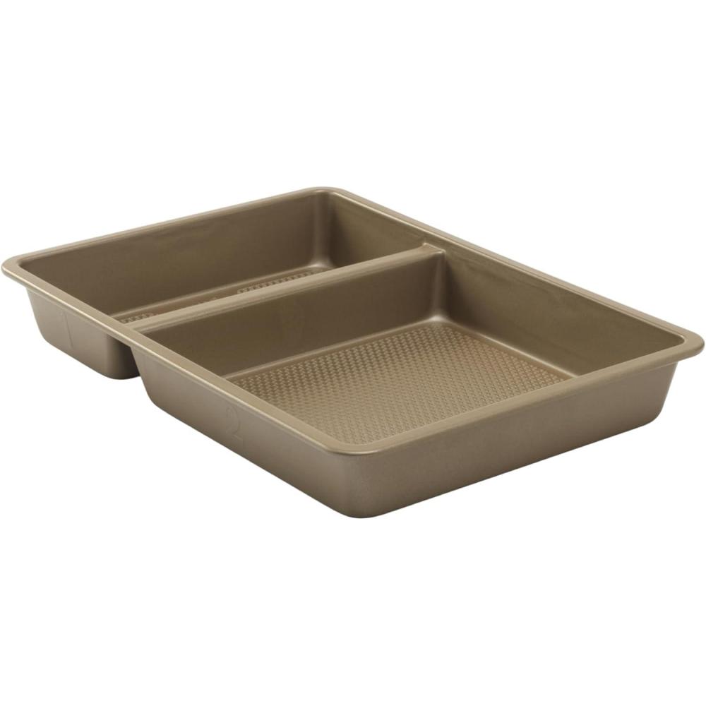 imageGoodCook 9x13Inch Nonstick Divided Baking Pan  2in1 Textured Oblong ScratchResistant Carbon Steel for Meal Prepping ampamp SheetPan Dinners14 x 10 x 2