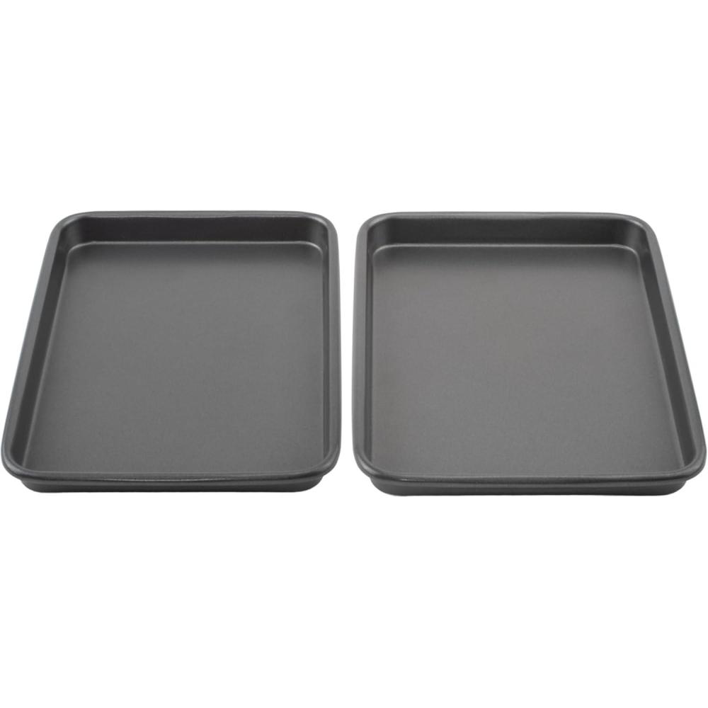 imageGoodCook Everday Nonstick Carbon Steel 15 x 21 Baking Sheet Set 2 Pack  ExtraLarge Carbon Steel Cooking Pans Bakeware Set Cookie Sheets for Baking Oven Pan Set9 x 6 2 Piece Set