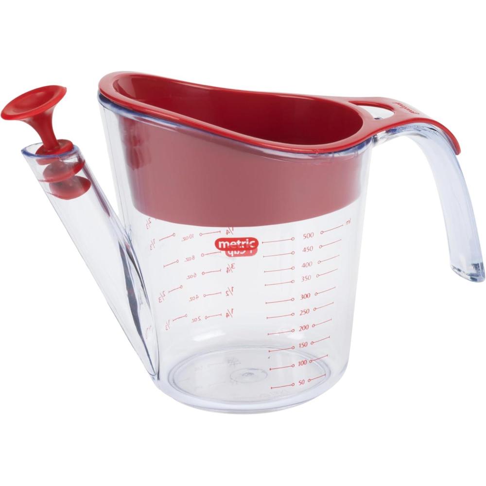 imageGoodCook Everyday Fat Separator for Cooking 2Cup HeatResistant Separator with Pour Spout Bottom Release Fat Separator for BBQ and Gravy Strainer and Silicone Stopper for MessFree Use