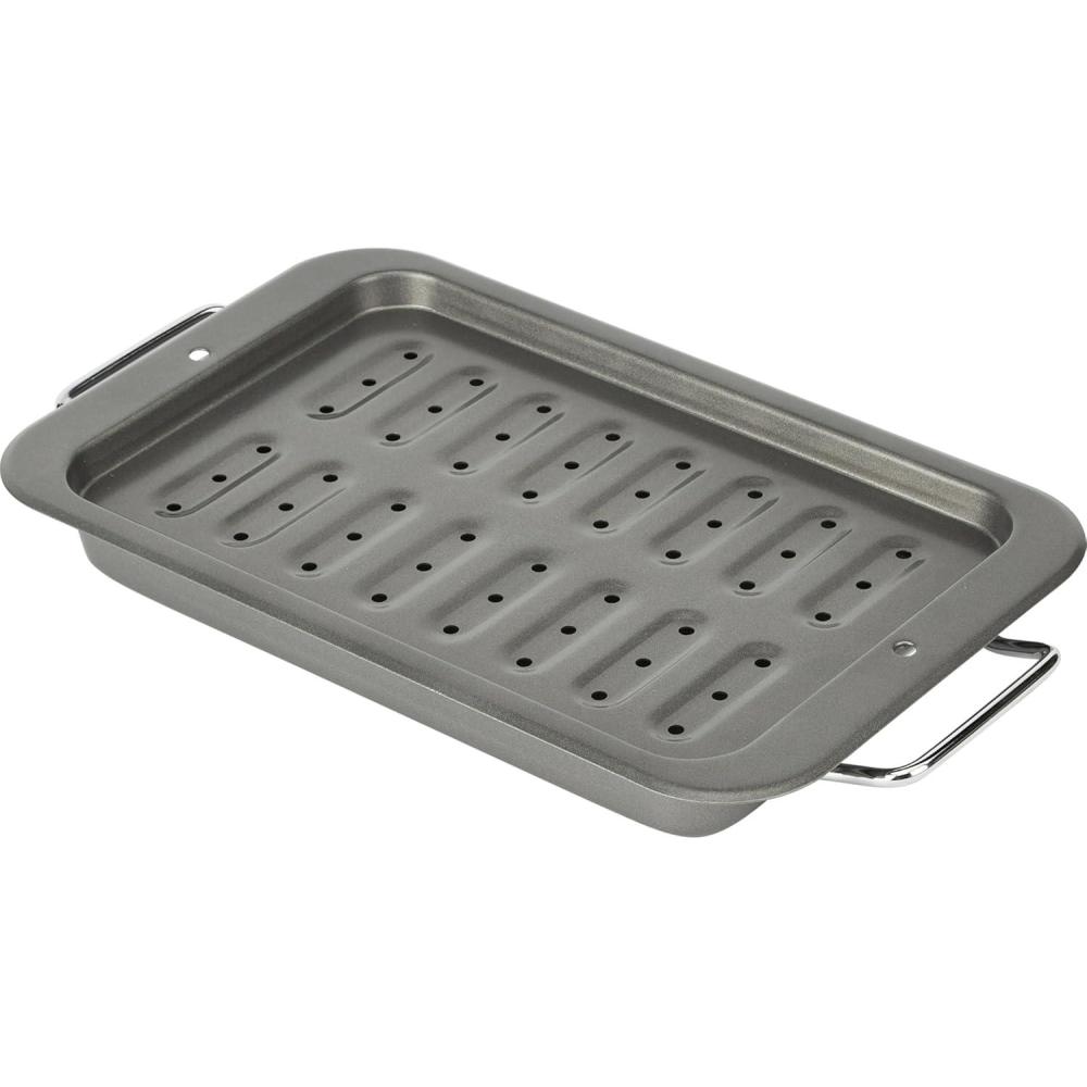 imageGoodCook Everyday Nonstick Steel Broiler Pan 115quot x 1425quot Gray11 x 7