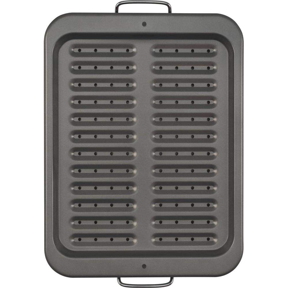 imageGoodCook Everyday Nonstick Steel Broiler Pan 115quot x 1425quot Gray1425 x 115