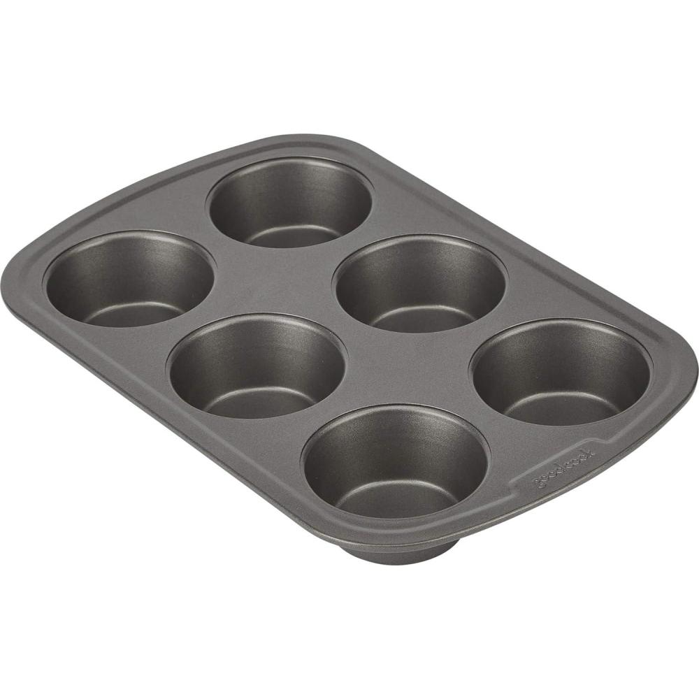 imageGoodCook Everyday Nonstick Steel Muffin Pan 6 cup Gray6Cup